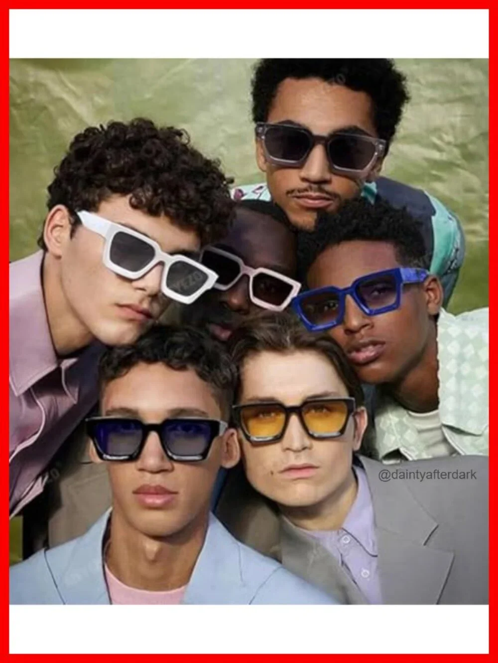 Square Thick Frame Sunglasses Acetate Retro Designer Style UV Protection